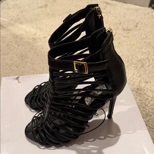 Steve Madden Black Strappy Heels